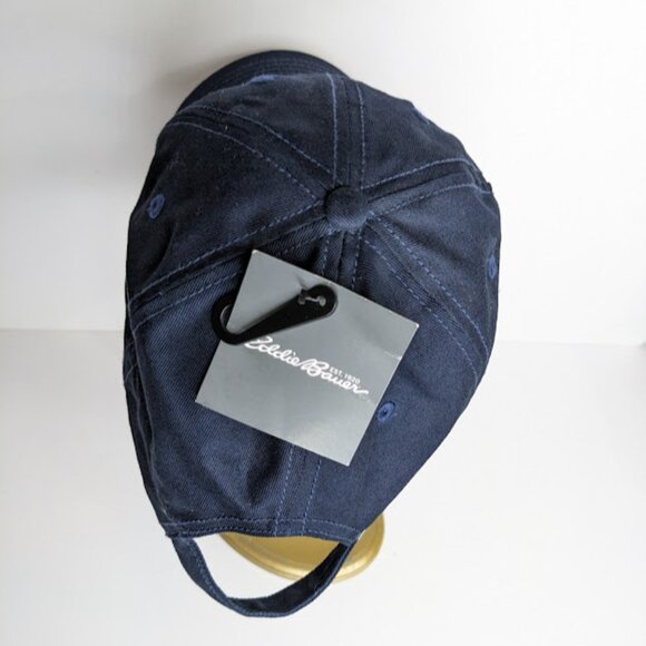 Eddie Bauer NWT Dad Hat One Size Blue Embroidered Bear Logo Baseball Cap - Picture 5 of 8